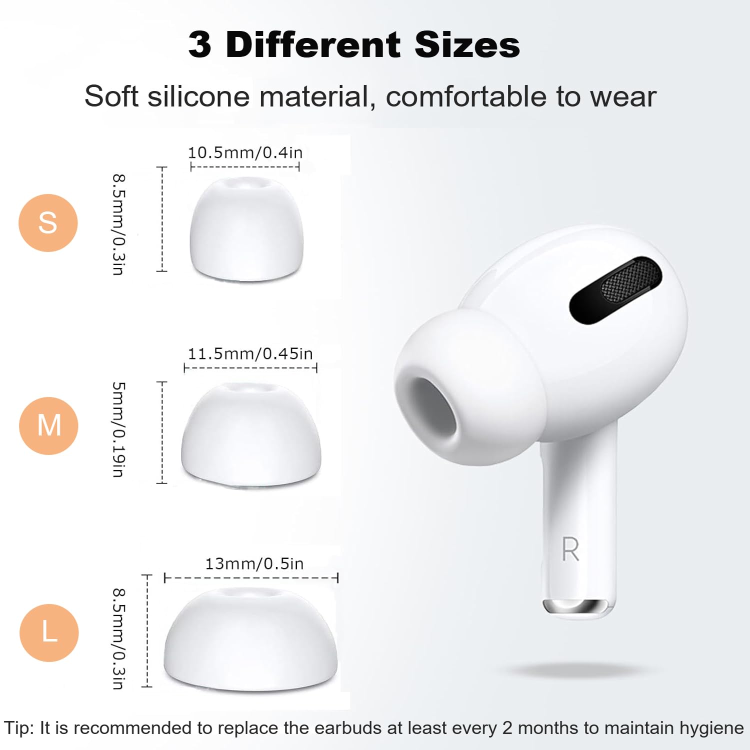 Amazon | AirPods ProとAirPods Pro 2用交換用イヤーチップ、ノイズ